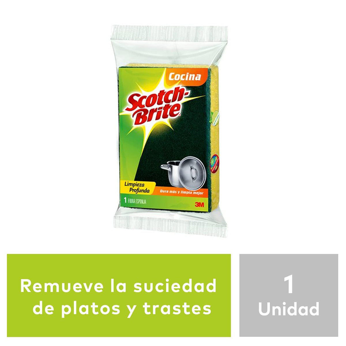 Resistol No Más Clavos Cinta de Montaje, cinta adhesiva doble cara, adhesivo fuerte, pegamento para espejos,1x120kg + 3M Scotch-Brite 3M Fibra Esponja, Tamaño Grande