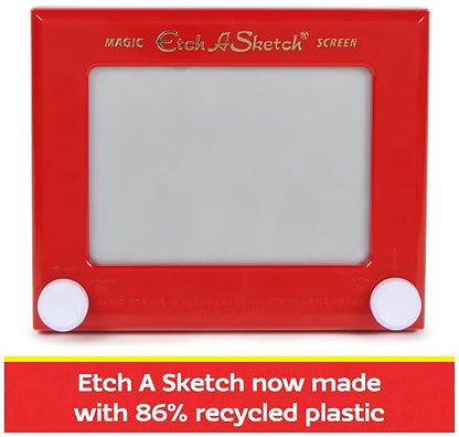 Etch A Sketch, Original Magic Screen, 86% de plástico Reciclado, Juguetes clásicos creativos para niños comprometidos con el Medio Ambiente para niños y niñas a Partir de 3 años
