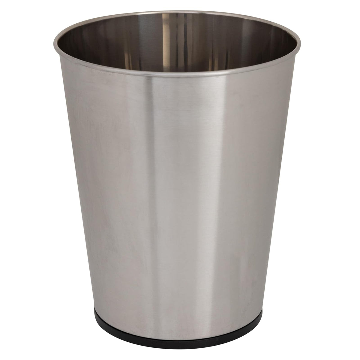Bath Bliss 4931-SS Bote de basura de acero - 5 litros - Perfecto para baño, dormitorio, oficina, 11 pulgadas, acero inoxidable - Acero inoxidable