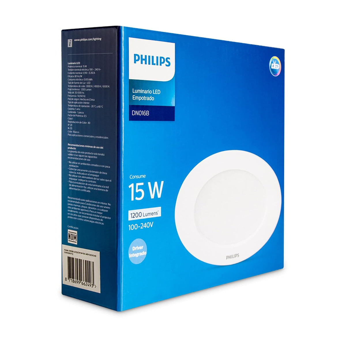 Foco Led Empotrado Philips Dn016b Luz Calida Dimeable