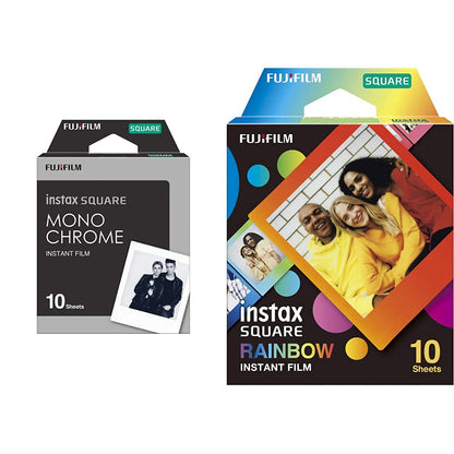 Fujifilm Película Instax Square Rainbow + Película Instax Square Monochrome