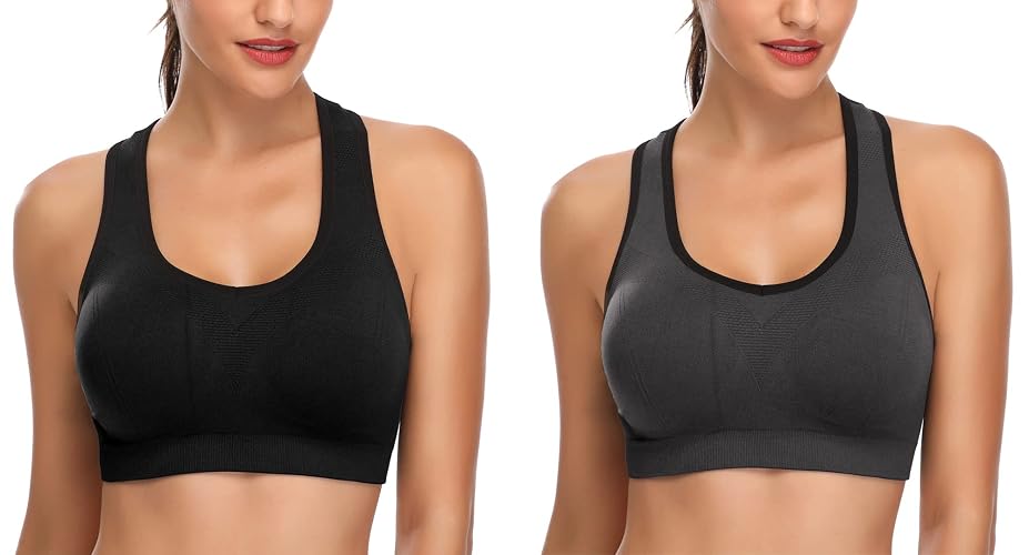 MIRITY - Brasier Deportivo con Espalda Cruzada para Mujer, Brasier Deportivo de Alto Impacto para Entrenamiento y Gimnasio