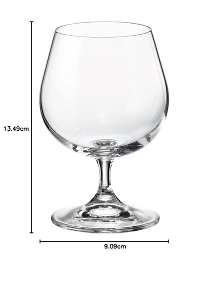 Bohemia Crystalite 4S415400 Sylvia, Juego de 6 Copas de Cognac 400 ml