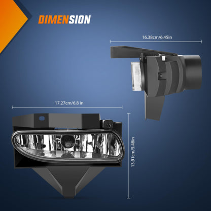 Nilight Conjunto de Luces Antiniebla Ford Mustang 1999-2004 880 12V Lente Transparente