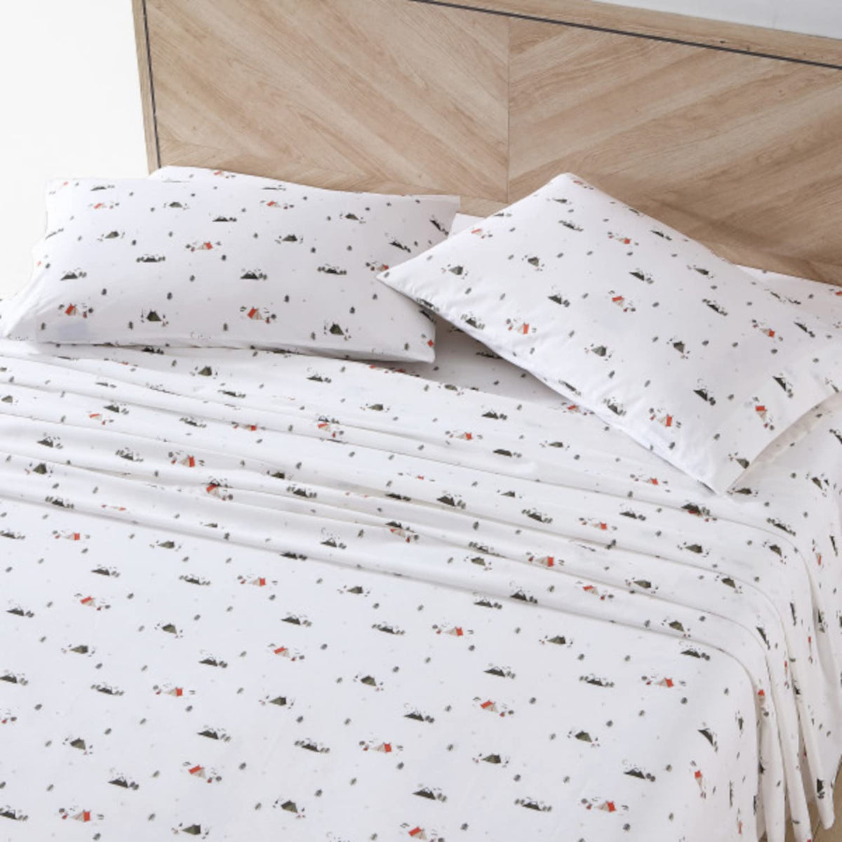 Eddie Bauer - Juego de sábanas Queen, algodón percal para decoración del hogar (Cascade Camping, Queen)