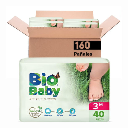 Pañal Bio Baby Talla 6 XXG, 160 Piezas, Extractos Naturales - Talla 3 (160 Unidad) - Pañal