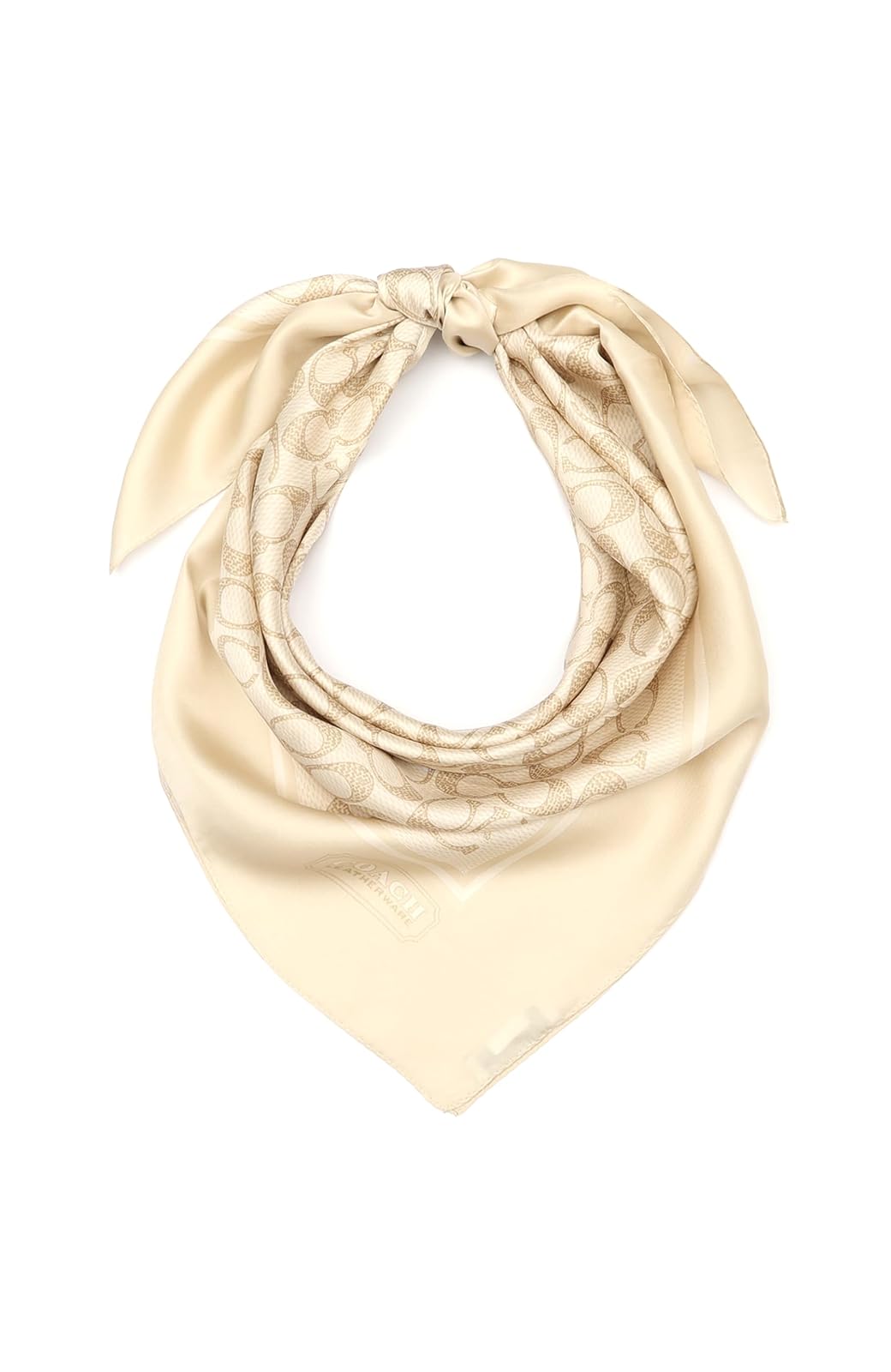 Coach Vintage Signature C Printed Silk Square Bufanda cuadrada Mujer - Talla Única - Tiza