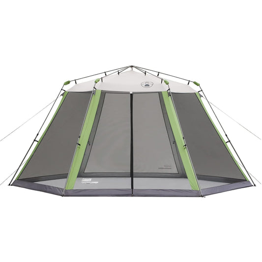 Coleman - Tienda de campaña con toldo Serigrafiado con configuración instantánea, 15 x 15 pies con Bolsa de Transporte y líneas de Chico prefijadas, se instala en Aproximadamente 60 Segundos
