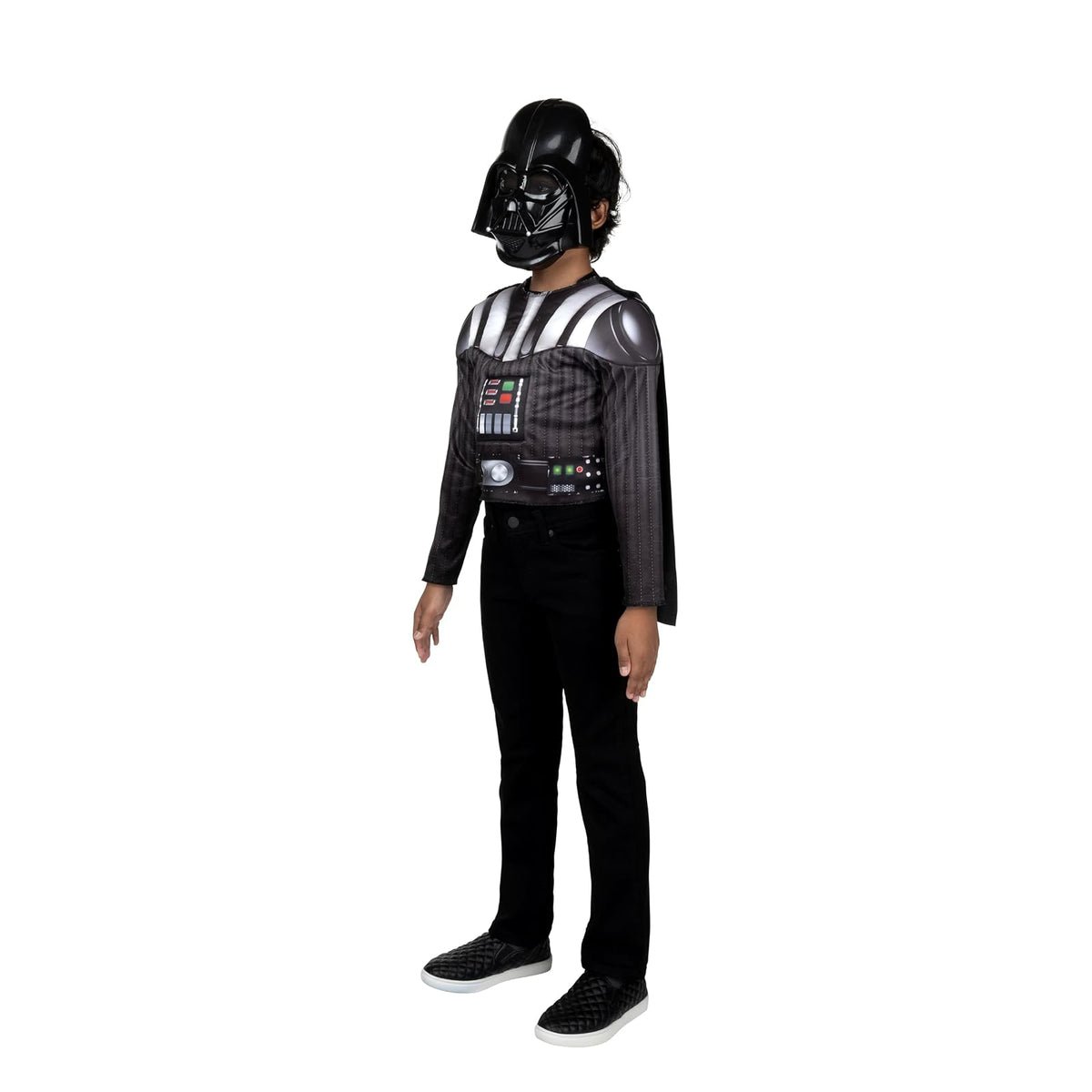 Star Wars Darth Vader - Juego de Caja de Pecho Muscular para jóvenes, Parte Superior Acolchada y Capa con máscara de plástico, Talla S (4-7) Multicolor