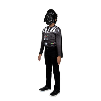 Star Wars Darth Vader - Juego de Caja de Pecho Muscular para jóvenes, Parte Superior Acolchada y Capa con máscara de plástico, Talla S (4-7) Multicolor
