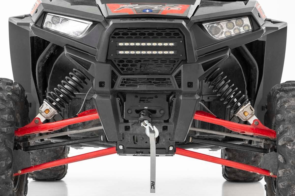 Rough Country Placa de Montaje de cabrestante para Polaris RZR XP 1000-93042 2014-2022, Color Negro