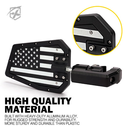 Xprite UTV - Espejos laterales para jaula de barra enrollable de 1.7 a 2 pulgadas, soporte ajustable para espejo retrovisor de aluminio resistente para todoterreno, lado a lado, Polaris RZR XP Turbo,