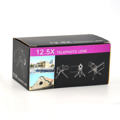 Apexel 12.5x Zoom Long Focus Camera Lens with Mini Tripod/Back Cover for Apple iPhone 5/5S