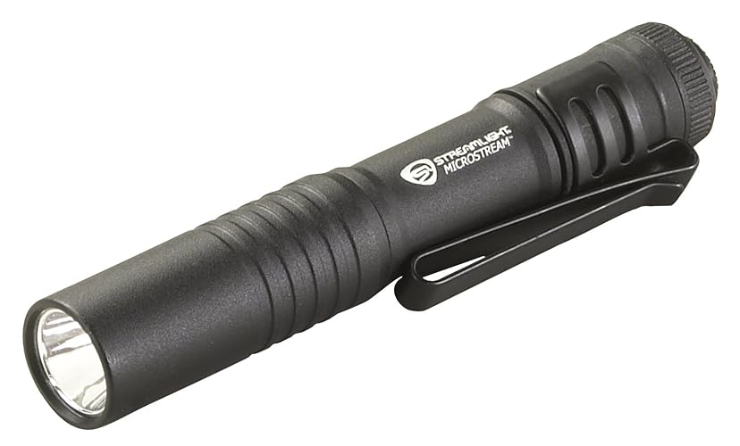 Streamlight 66318 MicroStream LED Pen Flashlight | 45 lúmenes; diseño de bolsillo ultracompacto; múltiples modos; resistente al agua IPX4