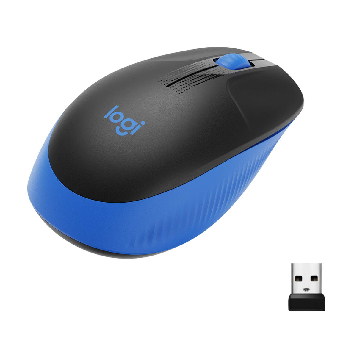 Logitech M190 Mouse Inalámbrico Ambidiestro - Azul - Mouse Inalámbrico