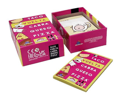Taco, Vuelta, Cabra, Queso, Pizza | Juegos De Mesa Niños 8 Años | Juego De Mesa | Juegos De Cartas | Regalos para Niños| Compatible con Taco Original | En Español