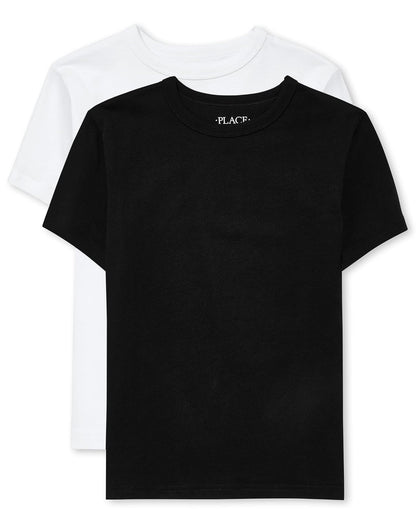 The Children's Place Camiseta básica para niños, Paquete de 2 Camiseta para Niños