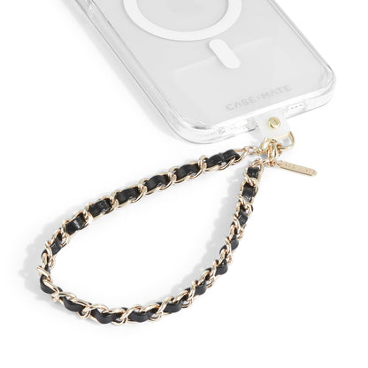 Case-Mate Correa de Muñeca con Abalorio para Celular - Black Leather