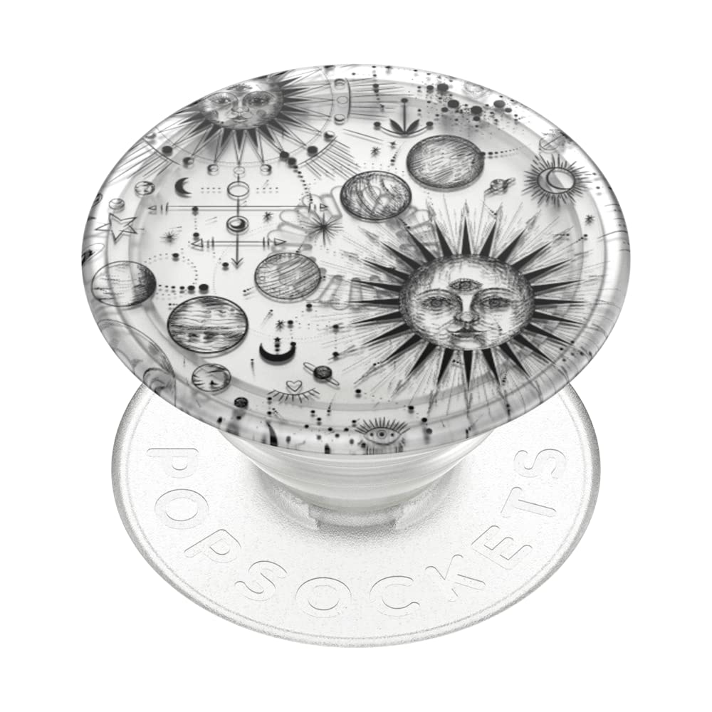 PopSockets PopGrip Plant Empuñadura para Celular Translúcida - Sol cósmico