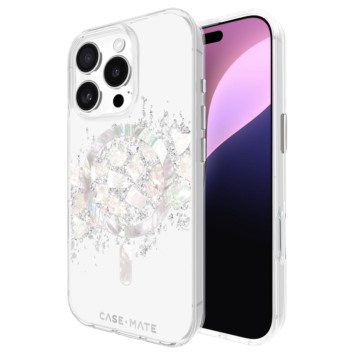 Case-Mate Funda Magnética para iPhone 16 Pro, Compatible con MagSafe - Touch of Pearl - iPhone 16 Pro