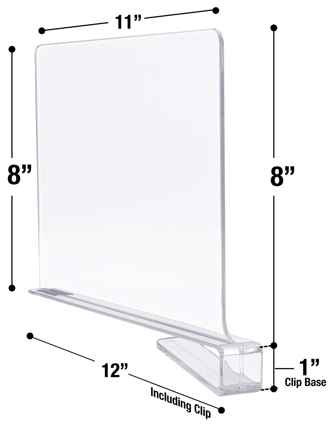 Sorbus 6 Acrylic Shelf Dividers for Closets organization Shelves, Organizer for Clothes shelf, Linens, Purse Separators, Clear Acrylic Dividers separator for Closets, Kitchen Cabinets Bedroom (6-Pack)