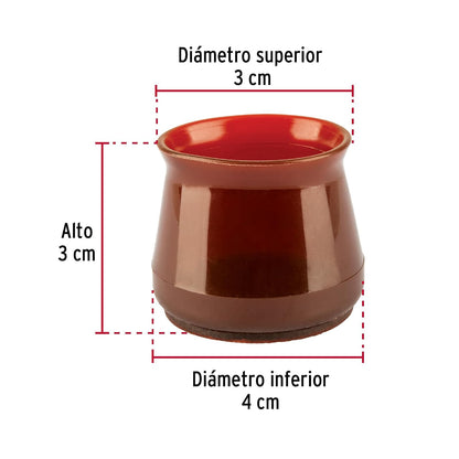 Hermex Caja 24 Protectores para Silla, café