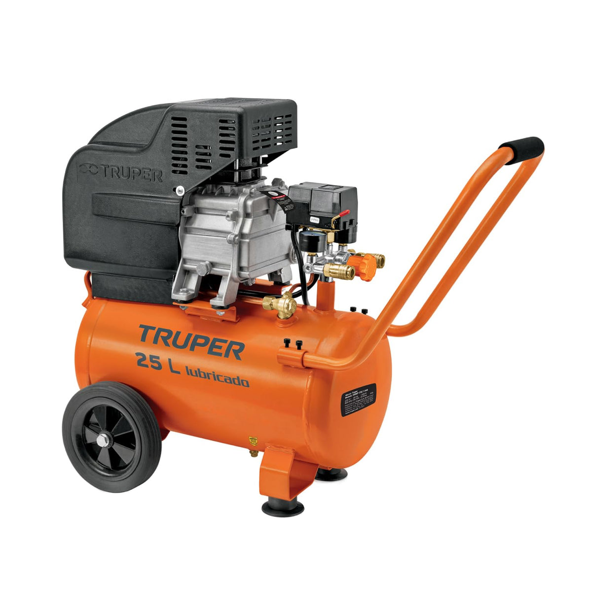 Truper COMP-25LT, Compresor de aire, lubricado, potencia máxima, 3 HP, 120 V, horizontal 25 L