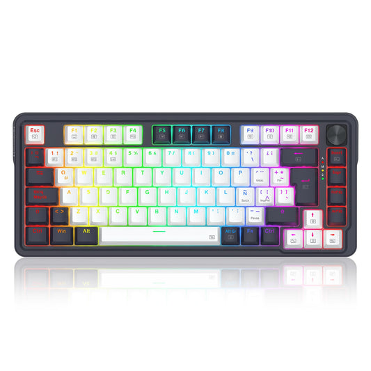 Redragon Teclado Gamer Ucal K673 WB, Triple Conexión, (Español)