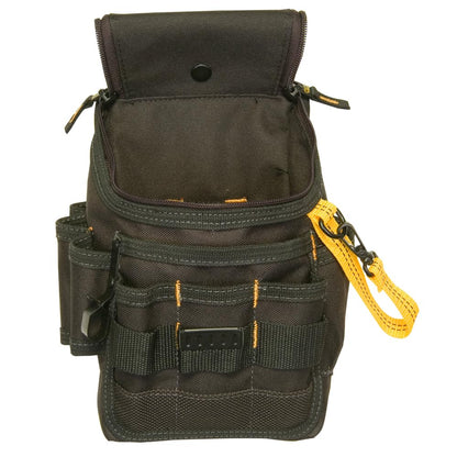Custom Leathercraft - Funda multiusos CLC 1524 con cierre de cremallera, mediana, negra, 11 bolsillos