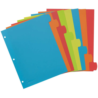 Avery Big Tab Write & Erase Divisores de plástico duradero, juego de 8 pestañas, brillos multicolores, 3 juegos (21210)