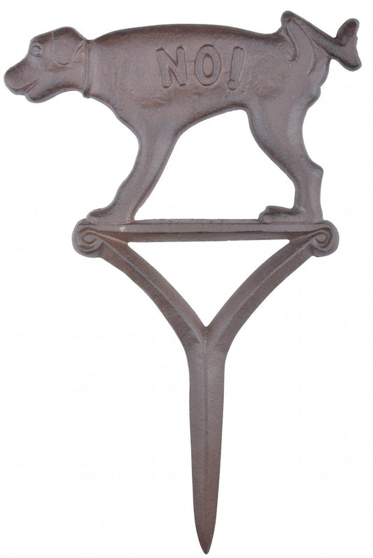 Esschert Design HB15 Señal de perro Peeing No!, café