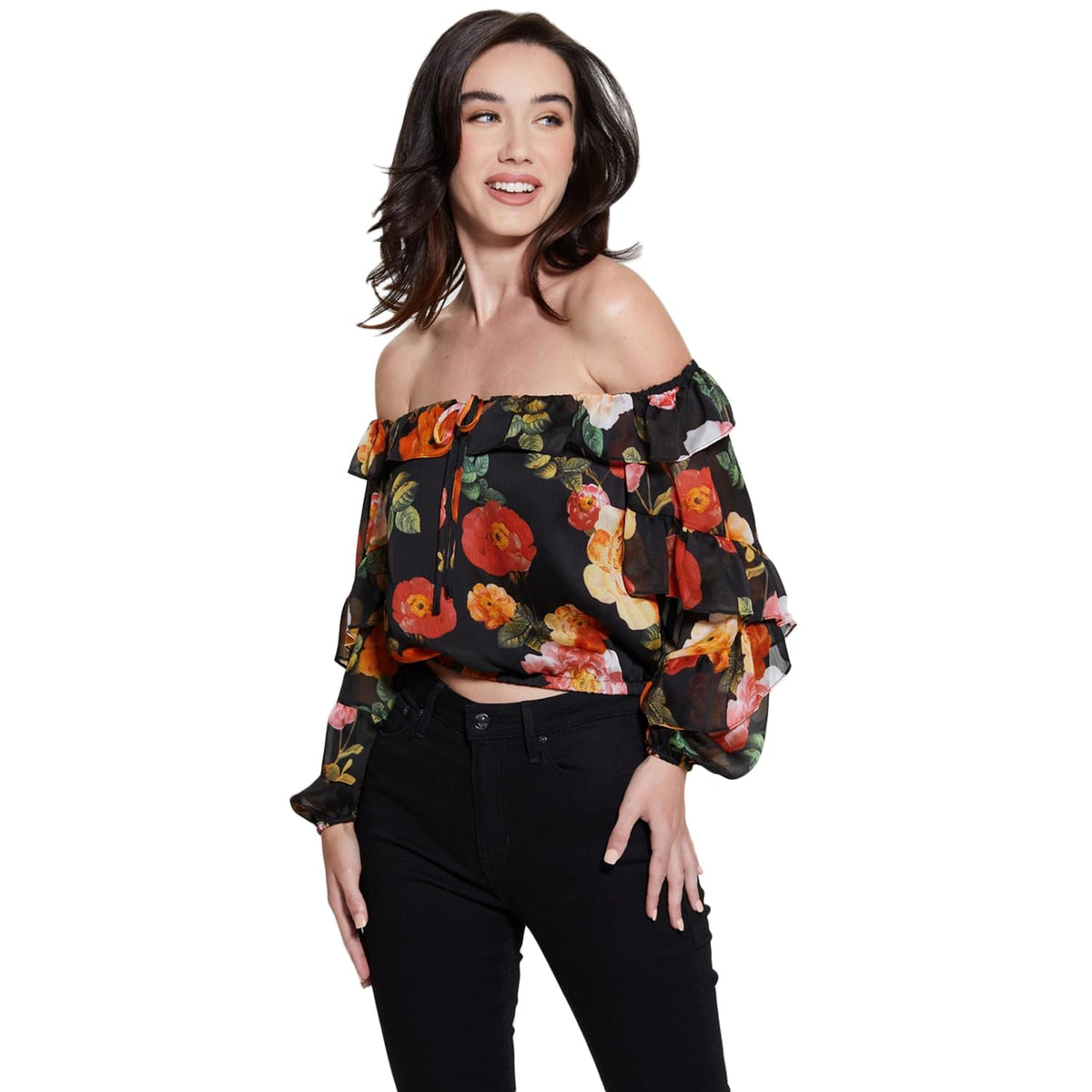 Guess Blusa Mujer Off Shldr Shani Ruffle Top W4RH09WCWF2-P9UT
