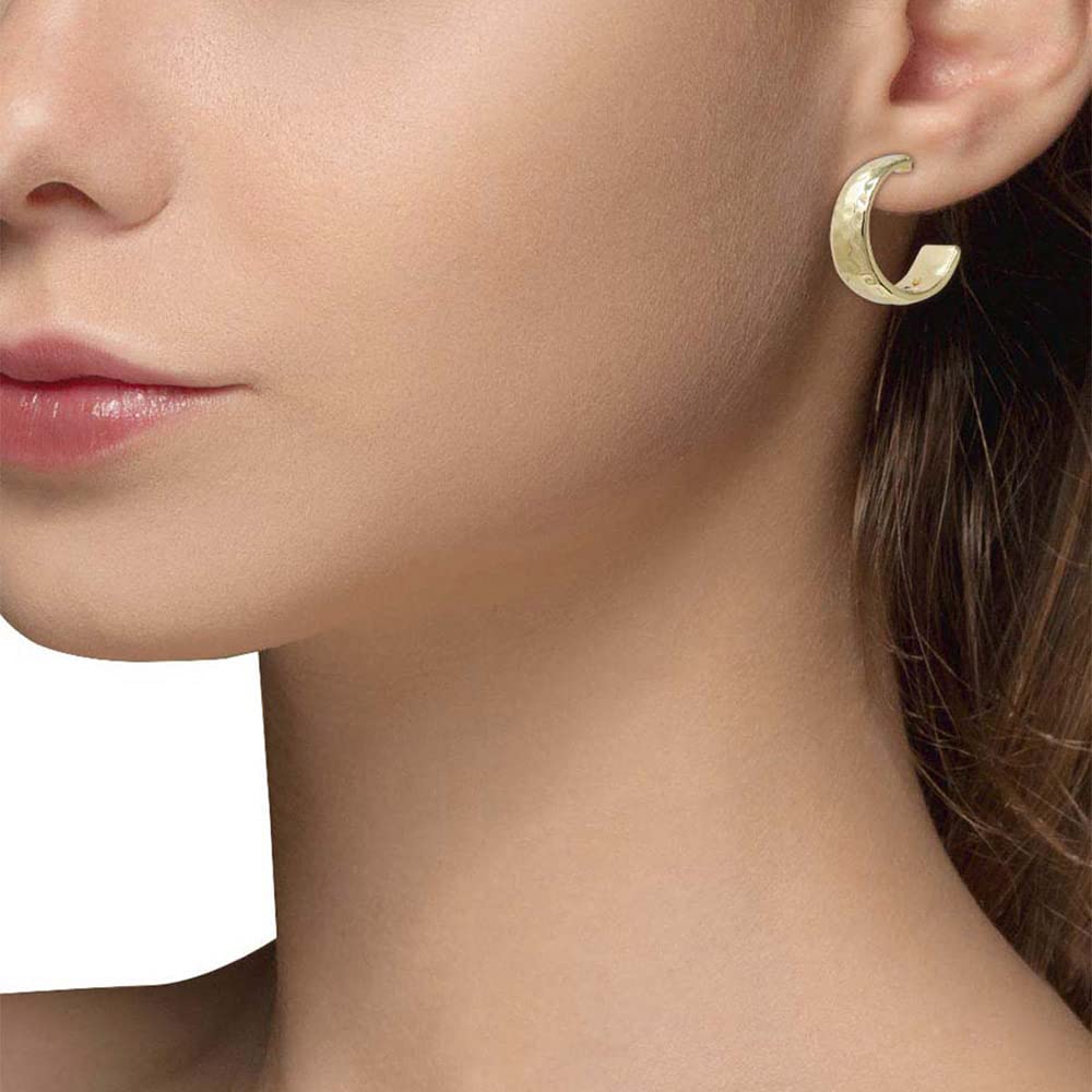 Nine West Arete Aro Tono Dorado Pulido, Pendientes De Botón Mujer, Chico