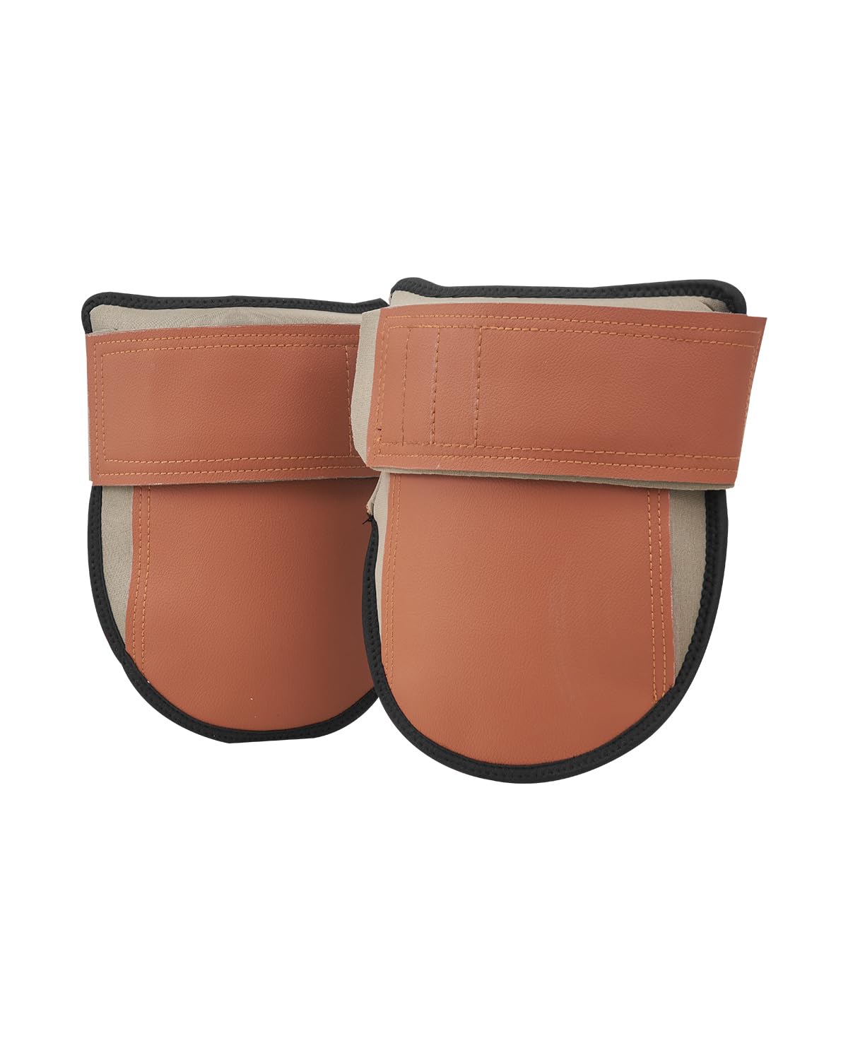 VEVOR Rodilleras para el trabajo, fabricadas en cuero resistente, lavables a máquina, fáciles de poner y quitar, soporte extra grueso para jardinería, suelos y limpieza, color negro y marrón.