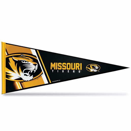 Rico Industries NCAA Missouri Tigers Primary - Banderín de fieltro de 30,5 x 76,2 cm, ideal para decoración del hogar/habitación de cama/cueva de hombre