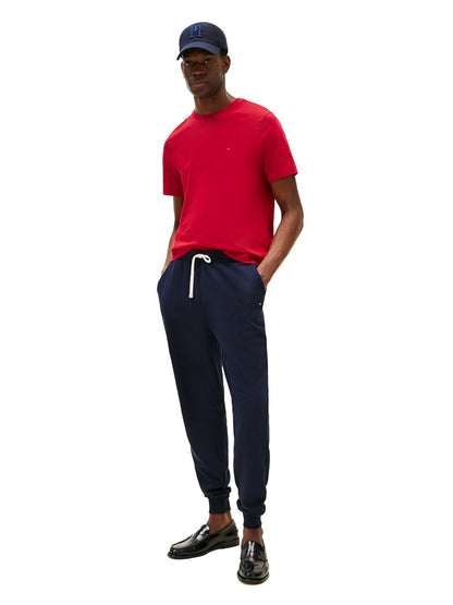 Tommy Hilfiger - Camisetas de Manga Corta de algodón con Cuello Redondo para Hombre, Ajuste Regular
