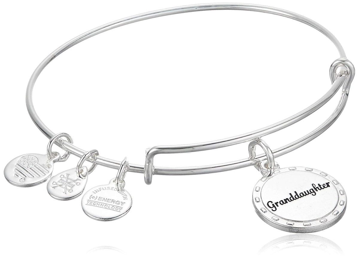 Alex and Ani - Pulsera de alambre expandible para mujer, con acabado brillante de plata envejecida, de 2 a 3.5 pulgadas, Expandable, Metal, Sin gemas.