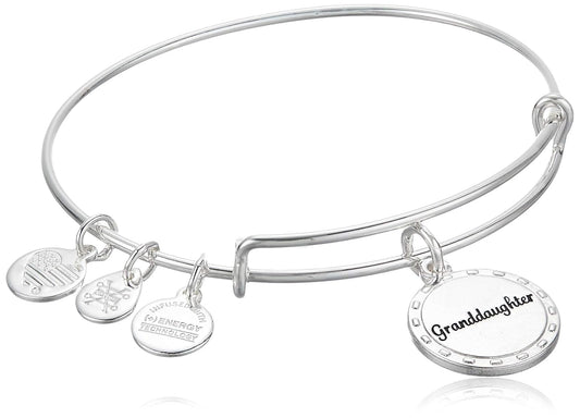 Alex and Ani - Pulsera de alambre expandible para mujer, con acabado brillante de plata envejecida, de 2 a 3.5 pulgadas, Expandable, Metal, Sin gemas.