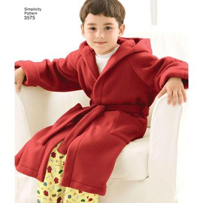Simplicity Fácil de Coser 3575 - Albornoz de Costura para Adultos y niños, XS-L y XS-XL