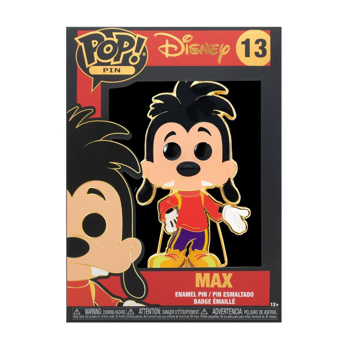 Funko Enamel Pins: Disney - MAX - Goofy - Broche Coleccionable - para Mochilas Y Bolsos - Idea de Regalo - Mercancia Oficial - TV Fans