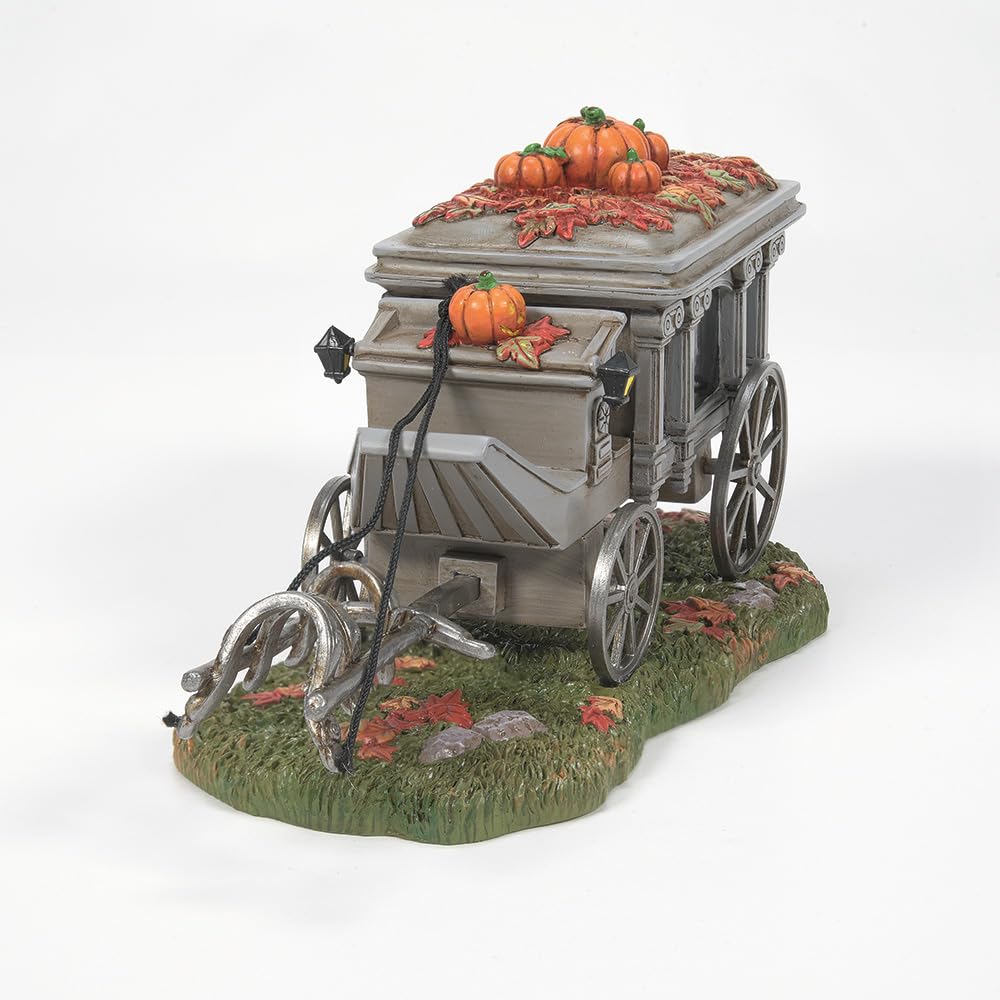 Department 56 Snow Village Accessories - Figura de Halloween Disneyland The Haunted Mansion Hearse, 4.17 Pulgadas, Multicolor