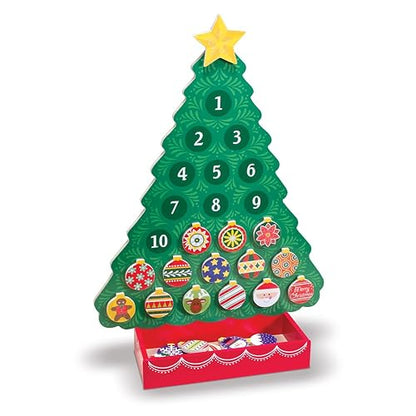 Melissa & Doug Cuenta Regresiva Para La Navidad Calendario De Adviento De Madera