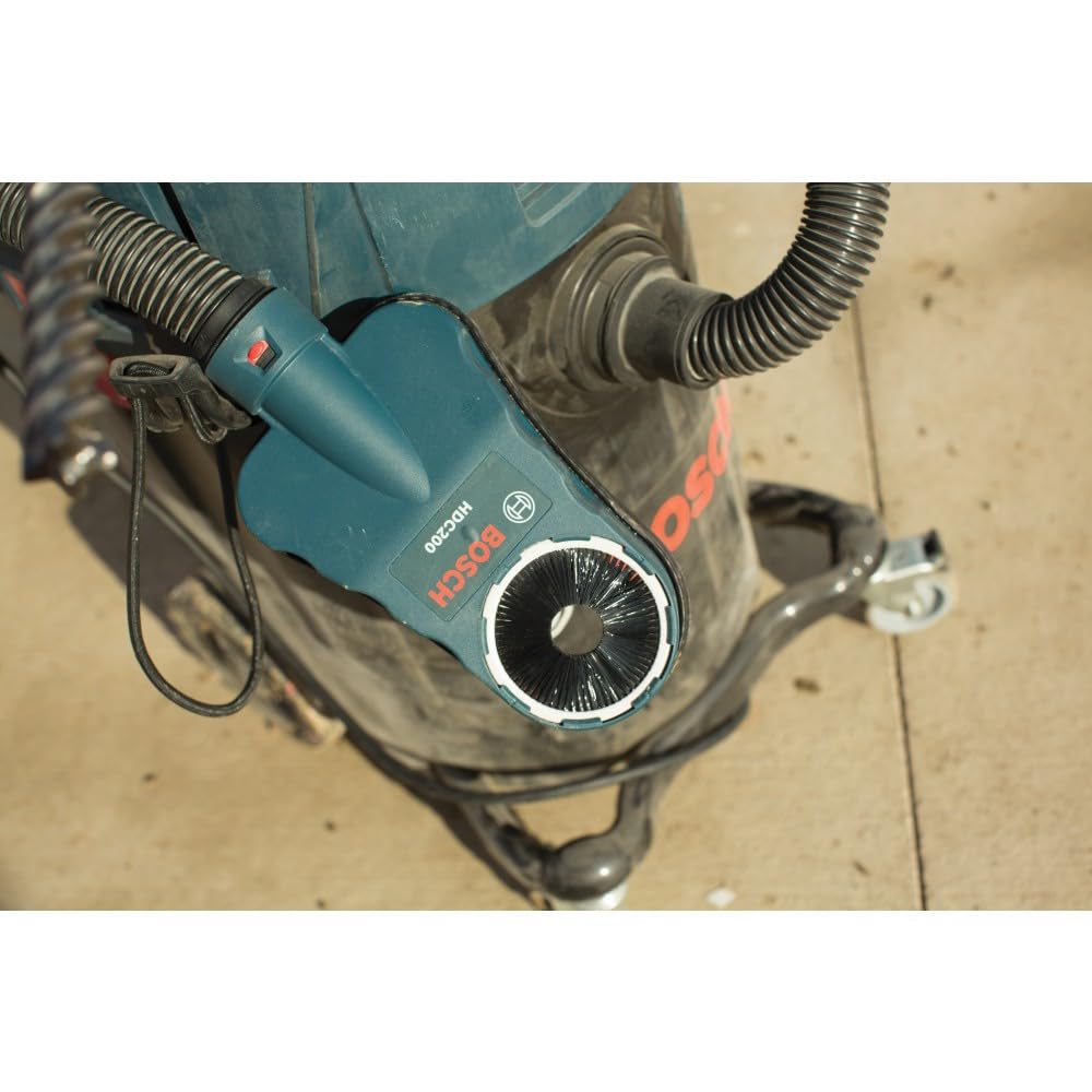 BOSCH HDC200 SDS-Max - Accesorio para recoger polvo para taladro | Cámaras de aire duales, sujetan la extracción de pared, se adapta a brocas de 1,6 cm y 2,5-1 cm, colector de polvo