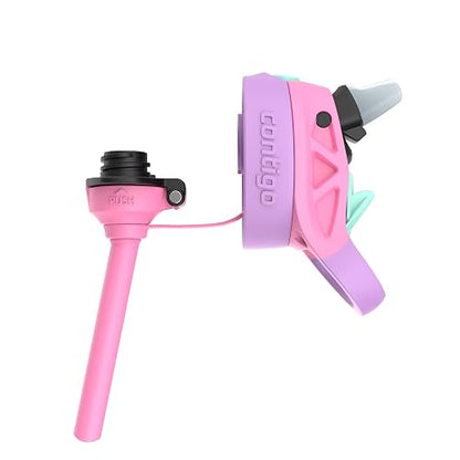 Contigo Botella de Agua para Niños Acero Inoxidable 285 ML Azalea con Popote Aubrey Antiderrames Duradero y Resistente