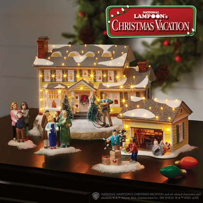 Department 56 Snow Christmas Vacation Clark and Rusty Figura Village Accesorio, Multicolor