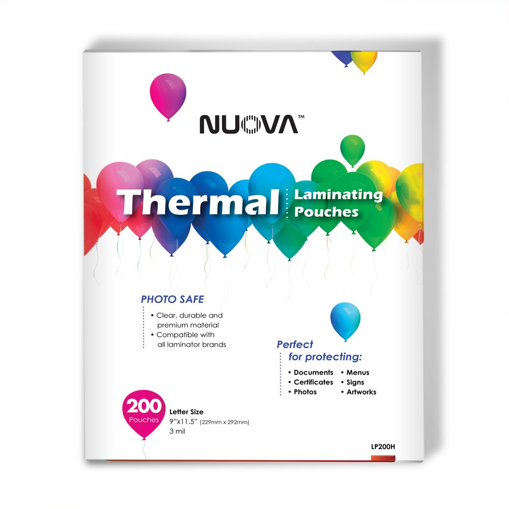 Nuova Premium bolsas térmicas, 9" x 11.5"/tamaño carta/3 mil, 200 Pack (lp200h)