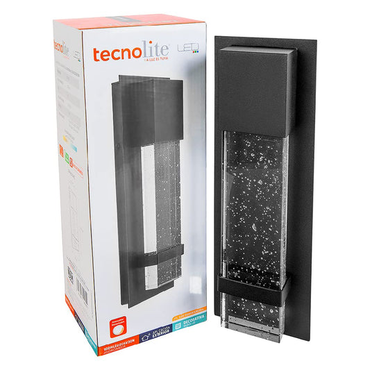 Tecnolite - Lámpara de Pared Arbotante LED Exterior, 10 W, Luz Cálida Brillante, IP44, Atenuable, 1 Fuente de Luz