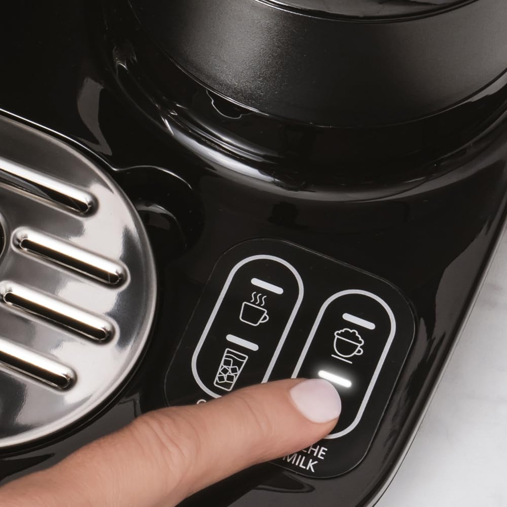 Oster® Cafetera Frappé 4 en 1, con espumador, para Café Helado, Granizado o Caliente, Negro, BVSTDC02B