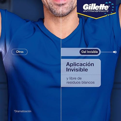 Gillette Gel Invisible Antitranspirante Specialized Active Fresh Sport Peak 82 g, 2 Unidades