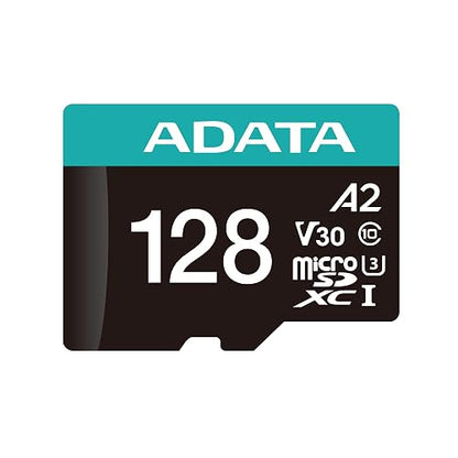 ADATA Premier Pro - Tarjeta de Memoria microSDXC (128 GB, UHS-I, U3, V30, Clase 10, A2, MircoSD, con Adaptador, AUSDX128GUI3V30SA2-RA1)